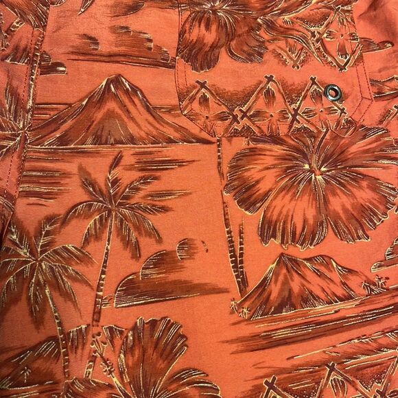 NWOT QUIKSILVER Silver Edition Mens Swimwear Burnt Orange and Gold - Picture 8 of 8